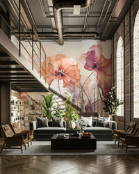 An interior with a magical and inviting accent wall

