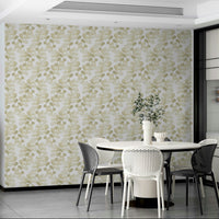 A beautiful subtle leaf wallpaper mural for a modern home.

