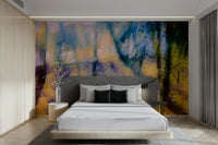Ethereal Forest Light Photography | Abstract Nature Art Print | Colorful Blurred Landscape Wall Mural