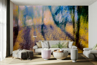 Ethereal Forest Light Photography | Abstract Nature Art Print | Colorful Blurred Landscape Wall Mural