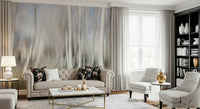 A calming serene forest wallpaper mural that defines a space., GD5655