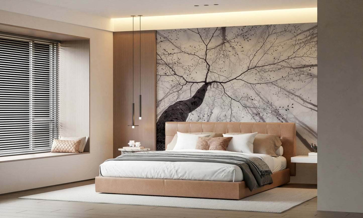 An artistic nature inspired mural for home decor.


