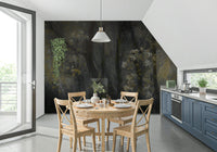 A calming serene forest wallpaper mural that defines a space., GD5596
