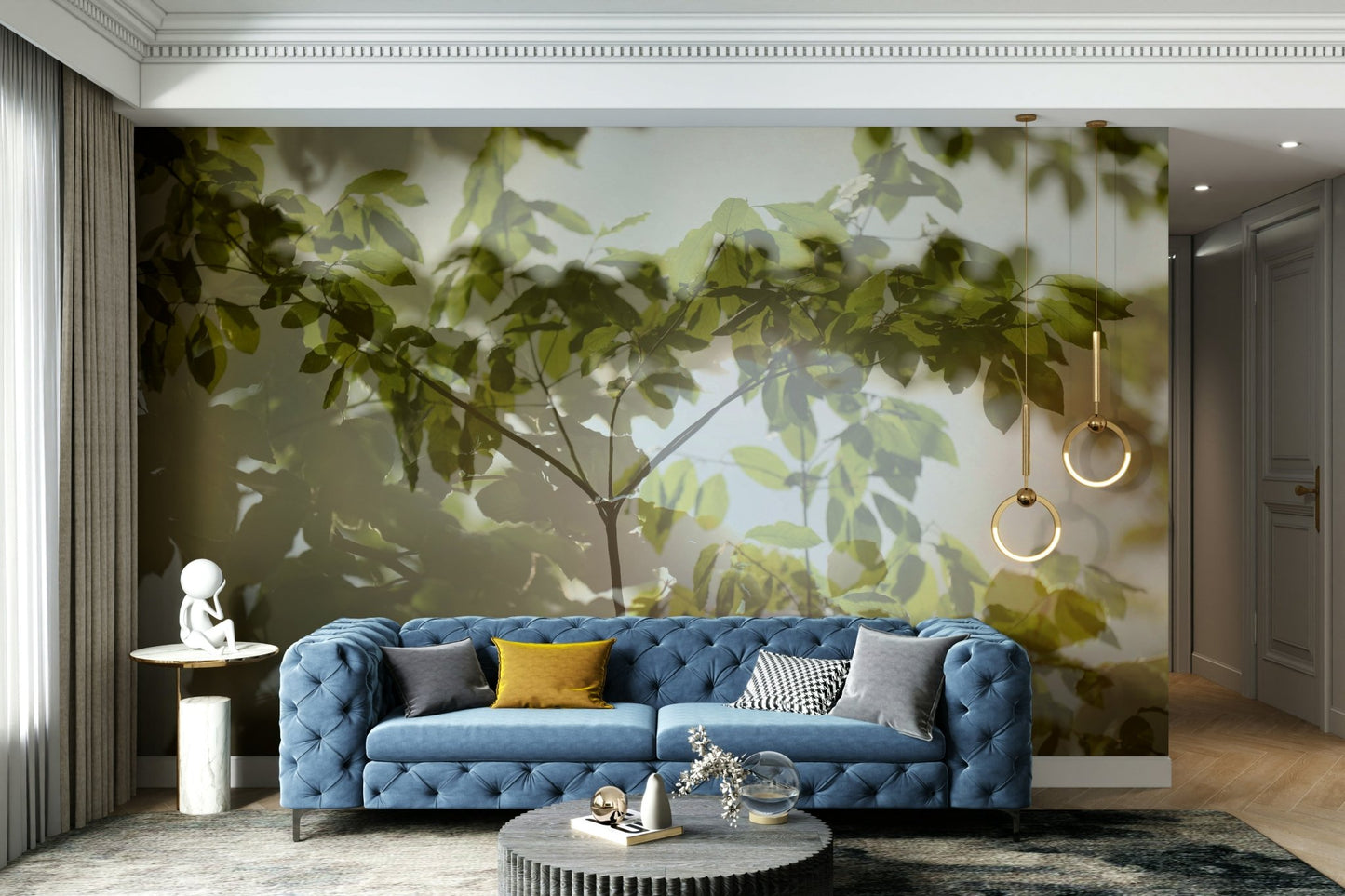 Tranquil leaf design brings a fresh, organic feel to any room, GD2676