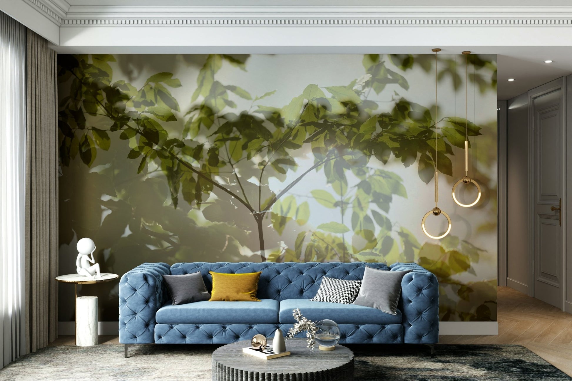 Tranquil leaf design brings a fresh, organic feel to any room, GD2676