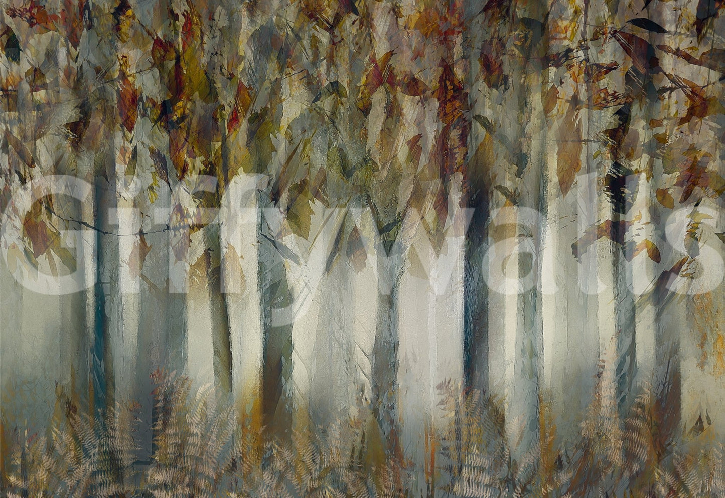 A high-quality minimalist tree wall mural for walls., GD5557