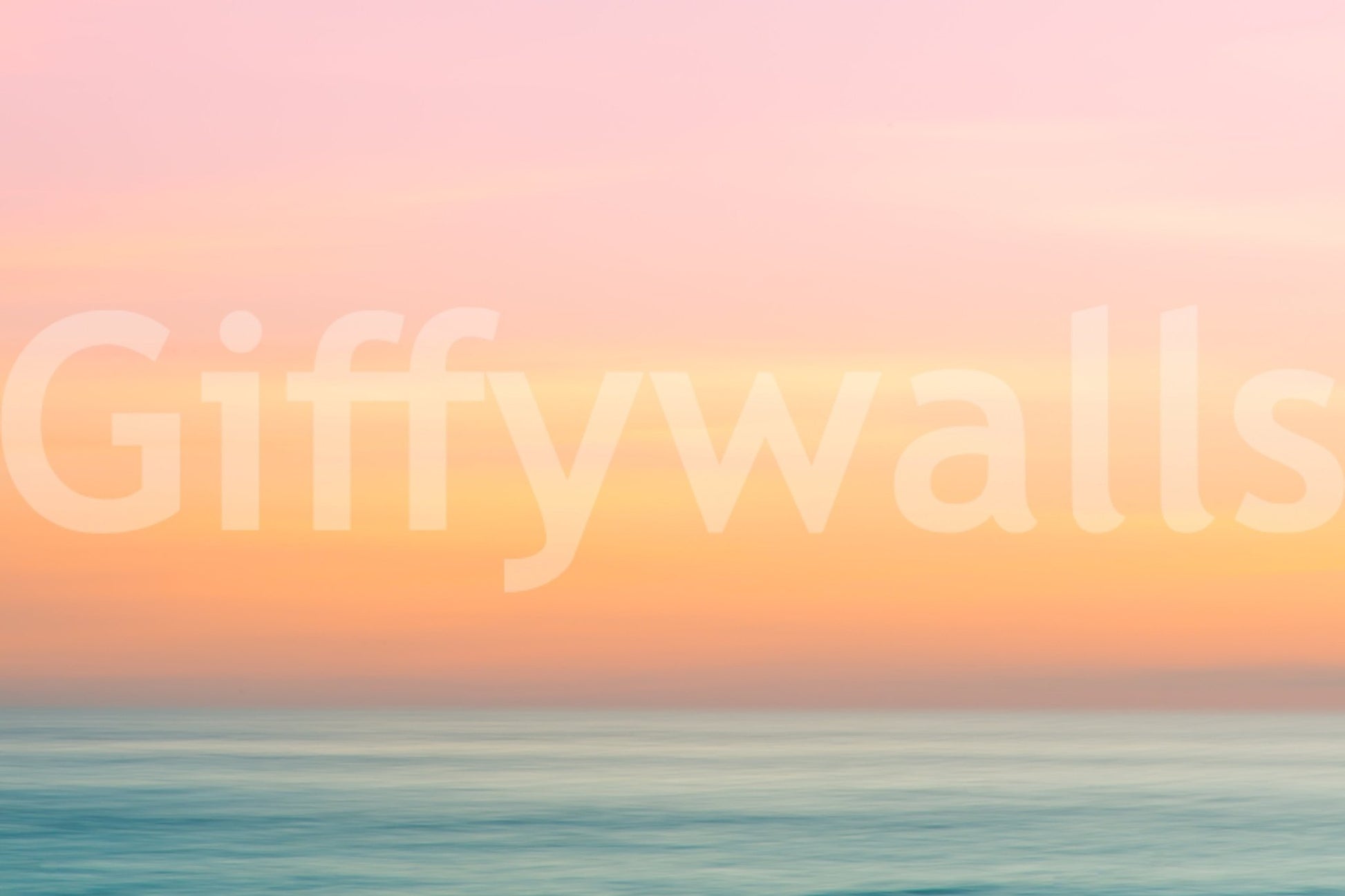 Gradient mural in beige, blue, and grey

