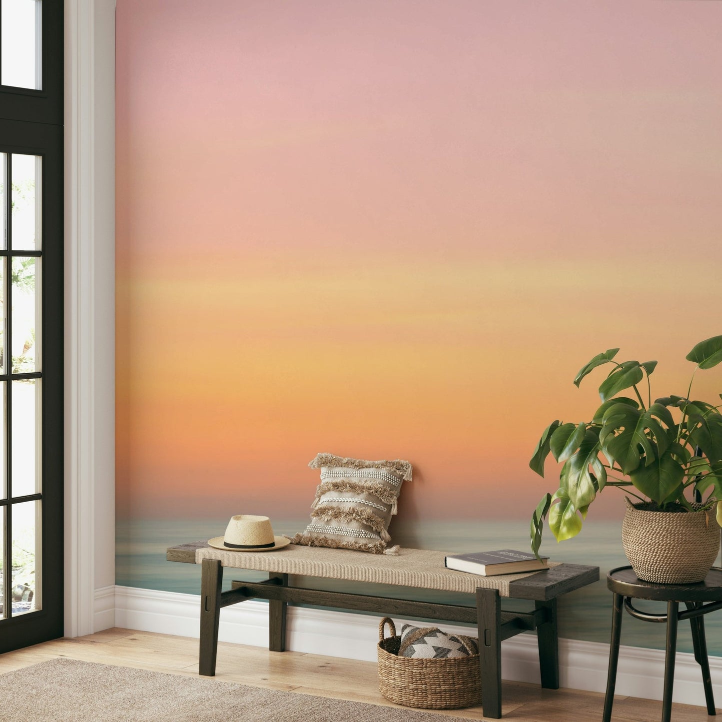 Sky and ground fade mural wallpaper

