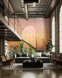 Full view of Ethereal Horizon mural design


