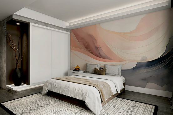 Ethereal Hues Wall Mural in soft pastel tones., GD1639