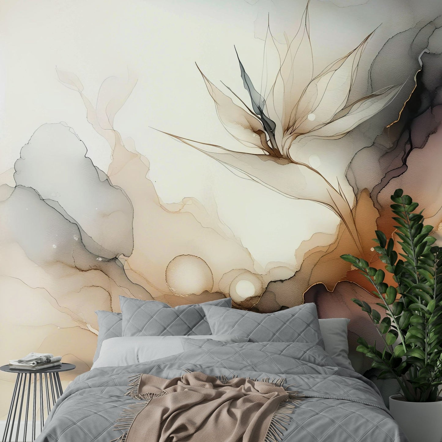 Modern, calming mural to elevate home decor
