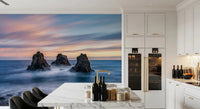 Ethereal Ocean Rocks at Sunset Wall Mural