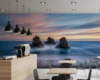 Ethereal Ocean Rocks at Sunset Wall Mural