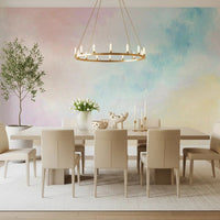 Creates a serene atmosphere for this dining room Ethereal Pastel Sky Wall Mural view.