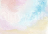 Vibrant yet soft color transitions define the Ethereal Pastel Sky Wall Mural pattern type.