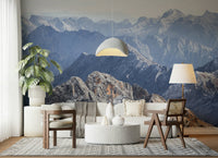 A contemplative gentle design wallpaper mural for a feature wall.