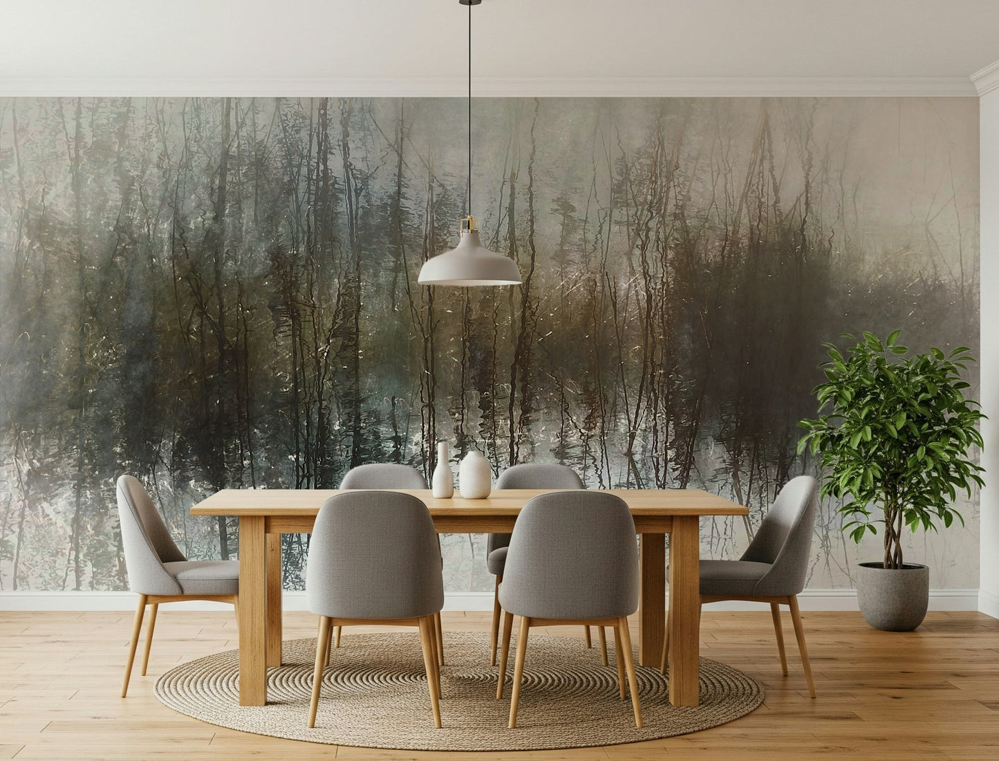 A beautiful modern art wall mural of delicate lines., GD5624