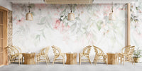 Ethereal Rose Garden Mural - Giffywalls