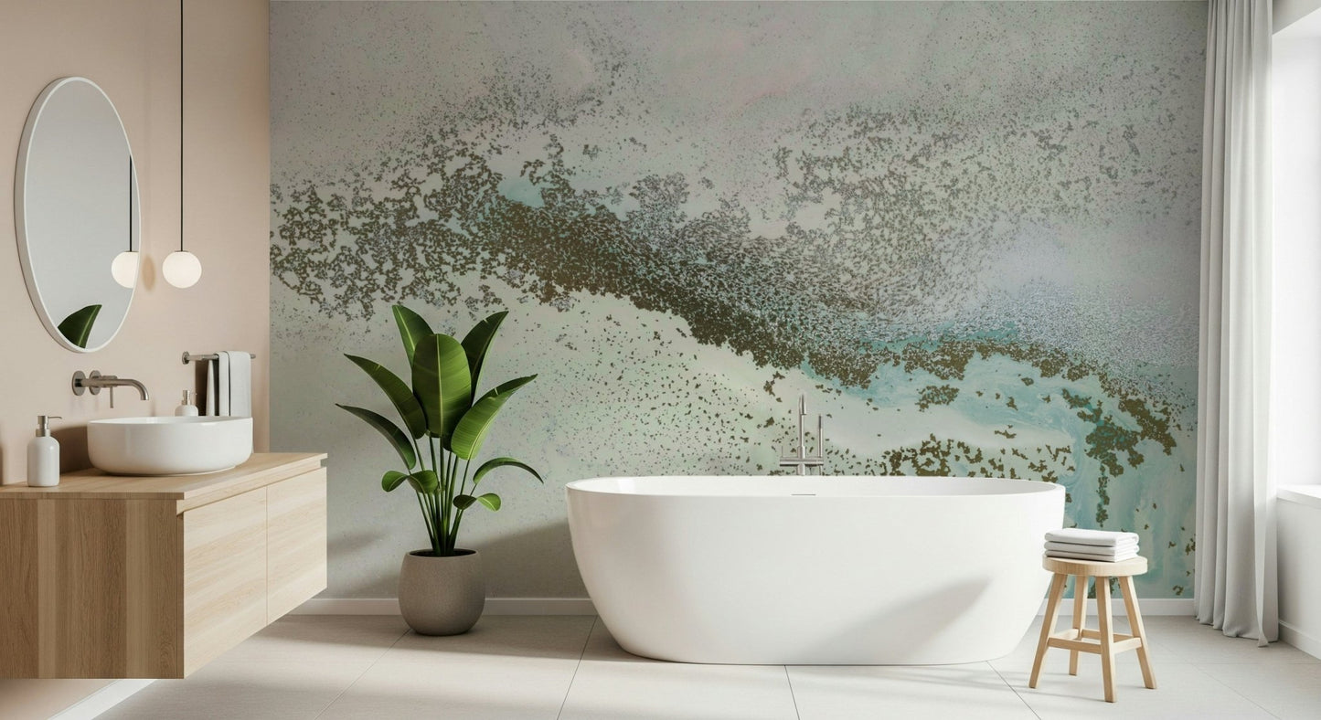 A beautiful wide-angle wall mural of a clear horizon.