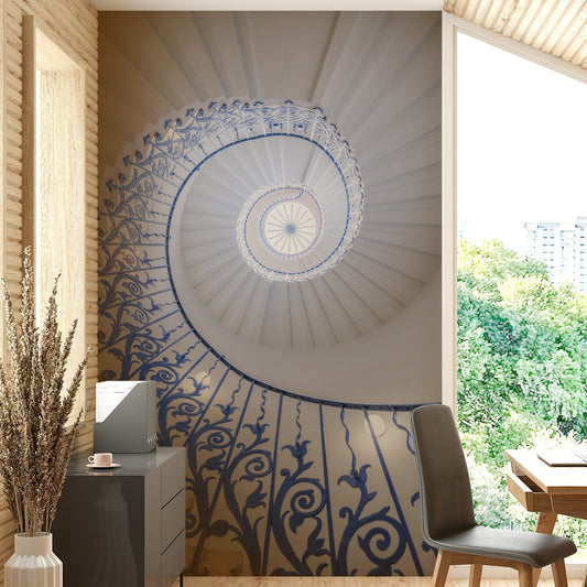 Ethereal Staircase Whirl wall mural design

