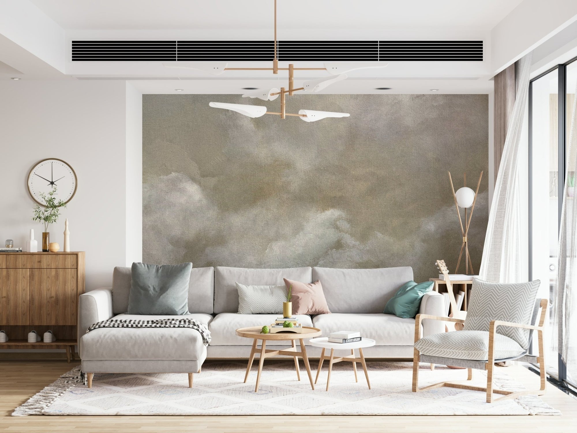A serene fluid pattern wall mural for your decor., GD5683