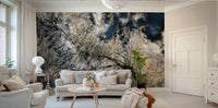 The wallpaper is applied seamlessly, making the view feel realistic.

