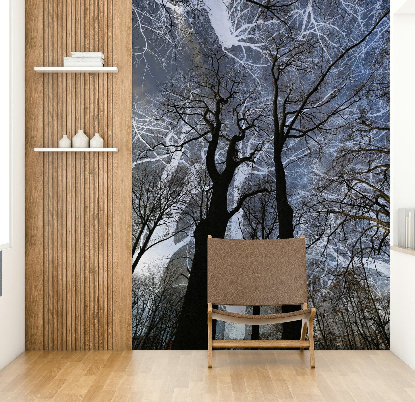 Captures the essence of ethereal tree forms against a dramatic sky., GD2686