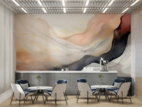 Elegant veil wall mural creating a peaceful atmosphere.

