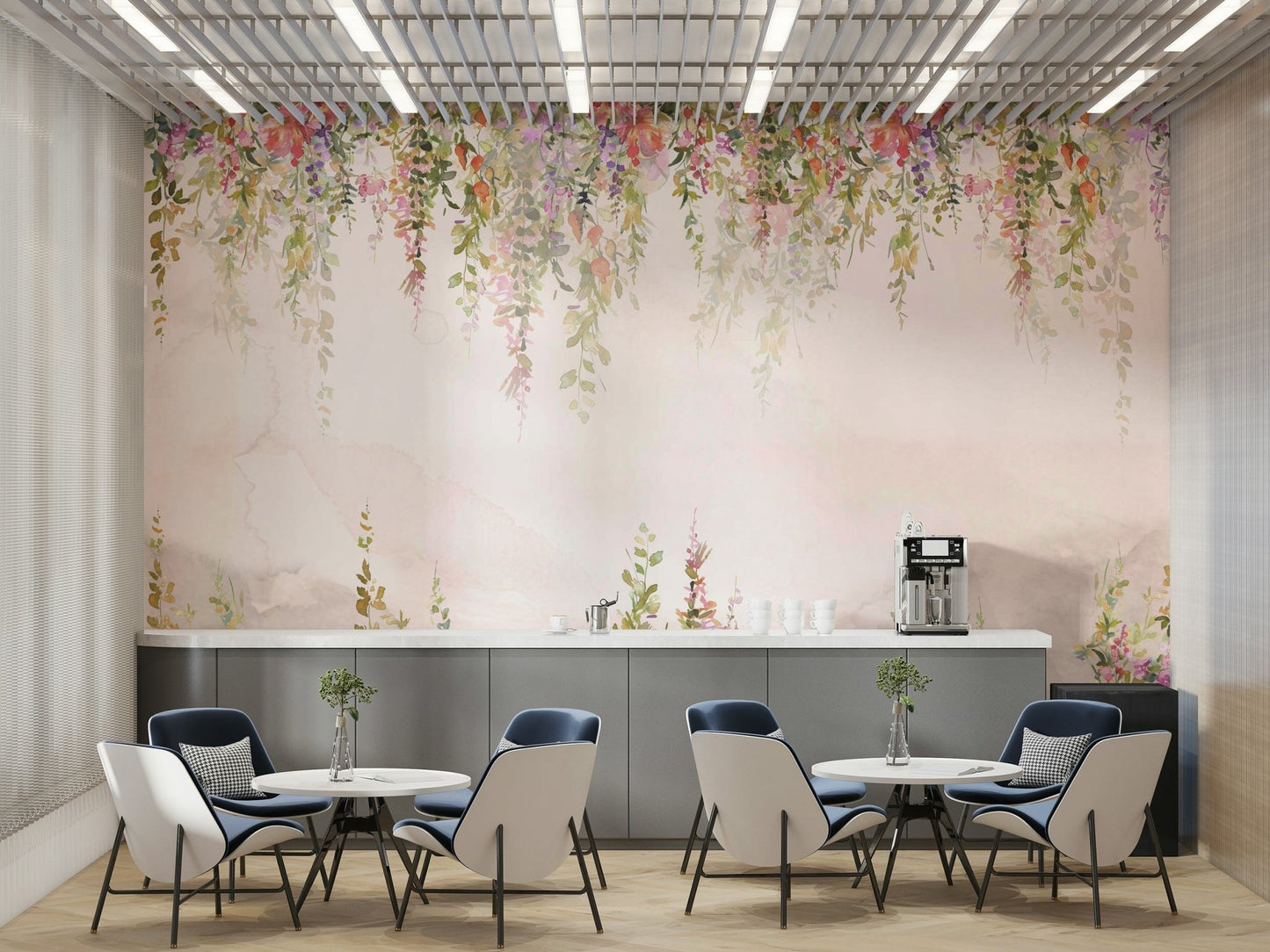 The flowers look like they were painted with soft brushstrokes.

