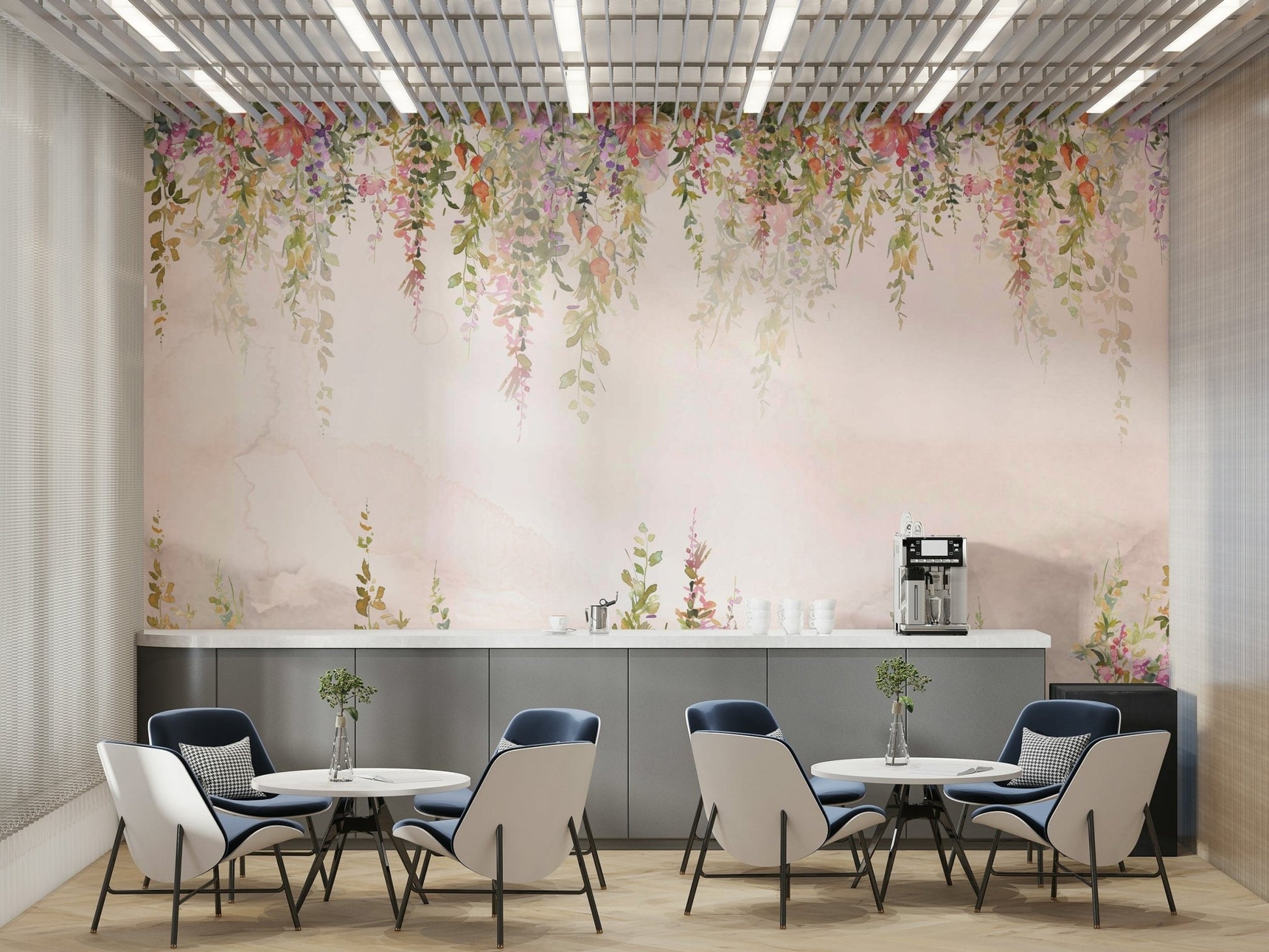 The flowers look like they were painted with soft brushstrokes.

