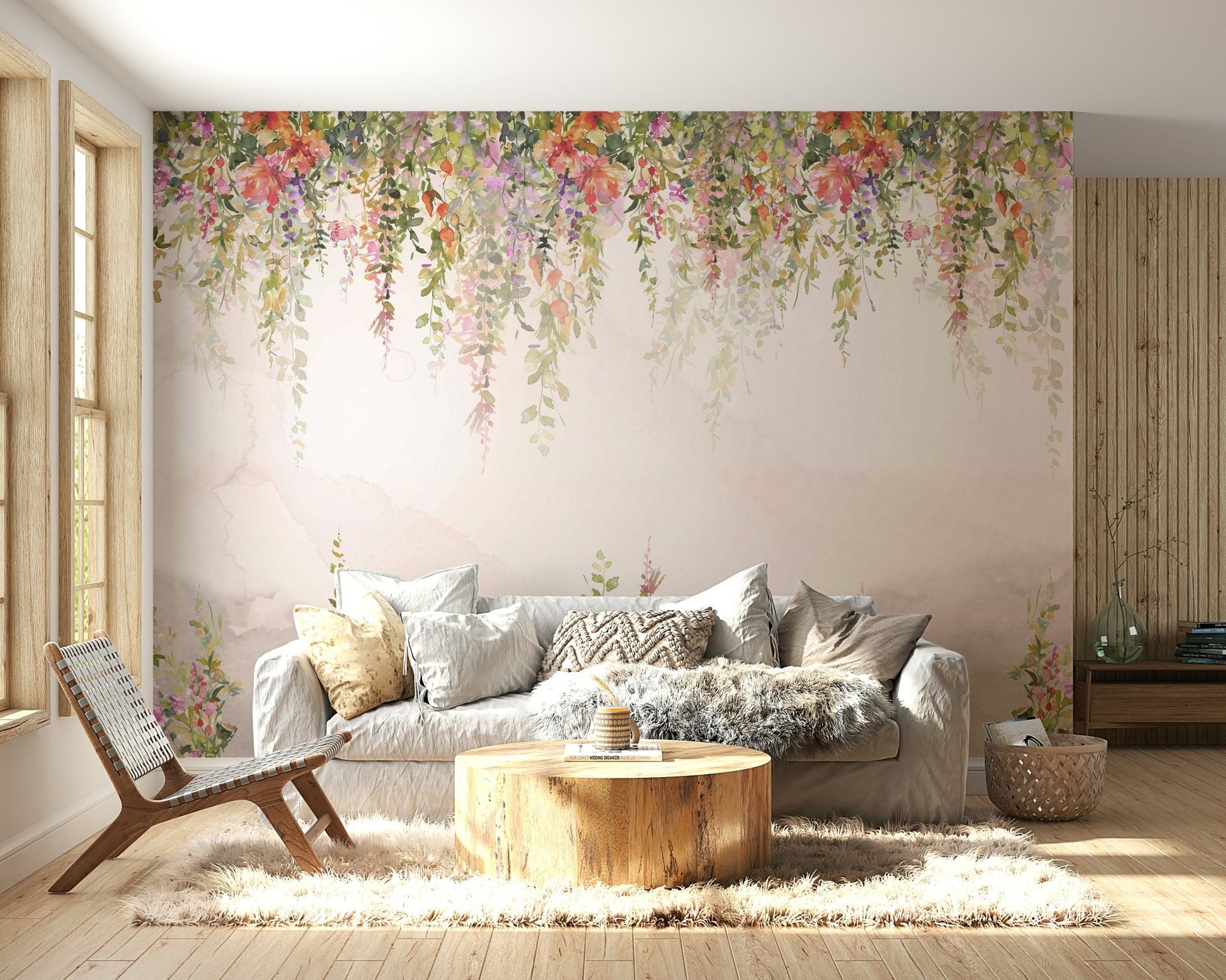 The composition is scattered and feels natural.

