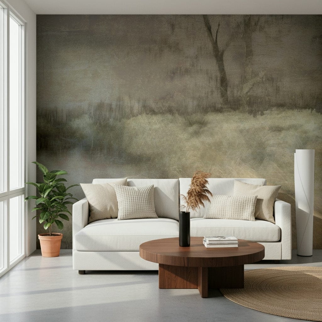 A contemplative gentle design wallpaper mural for a feature wall., GD5593