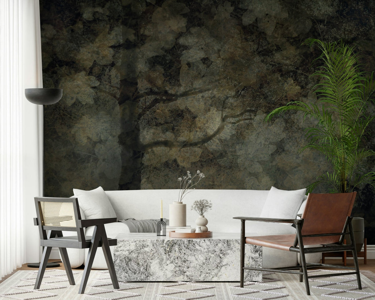An artistic nature inspired mural for home decor., GD5608