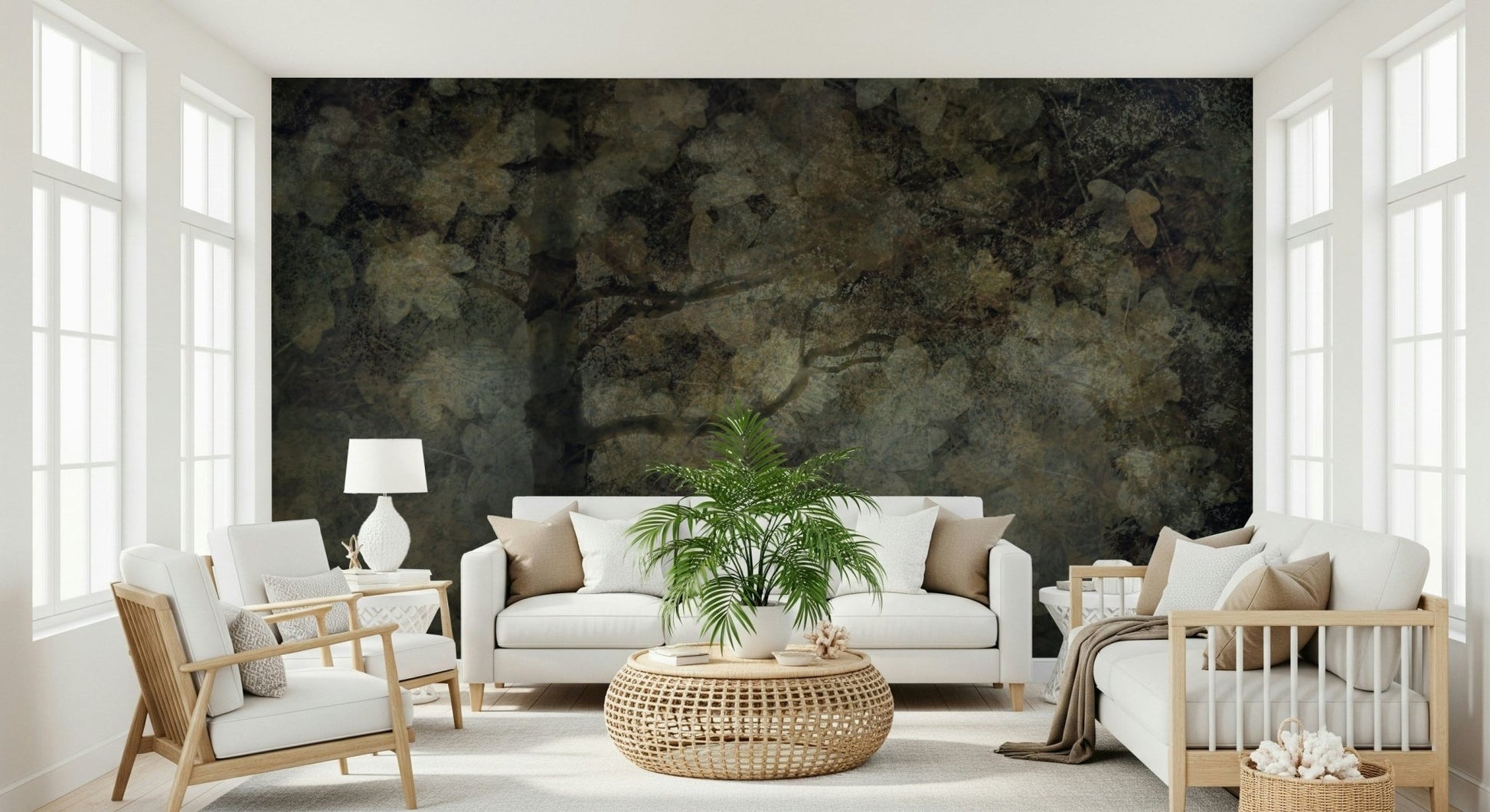 A classic forest theme wallpaper for walls., GD5608