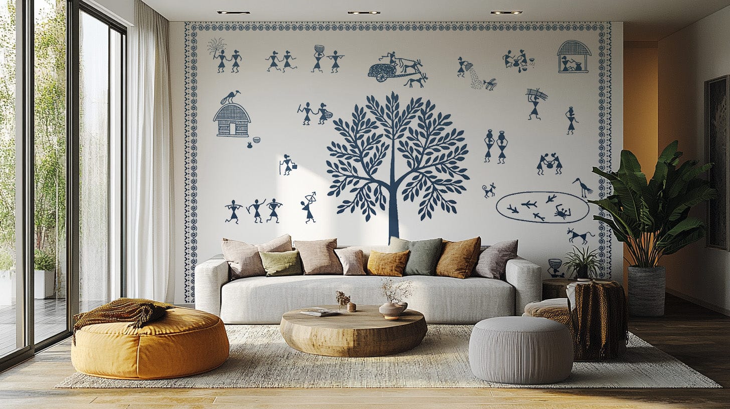 Ethnic Village Wallpaper Mural, B908
