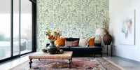 Eucalyptus Dream Garden Wallpaper in a modern flat with natural light wallpaper.