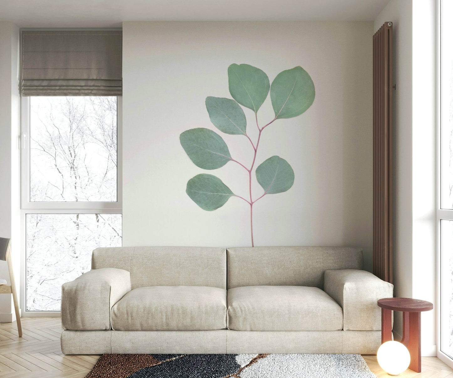 Fresh eucalyptus wall mural for modern homes


