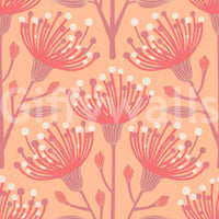 The Eucalyptus Floral mural gives the space a natural and vibrant touch.

