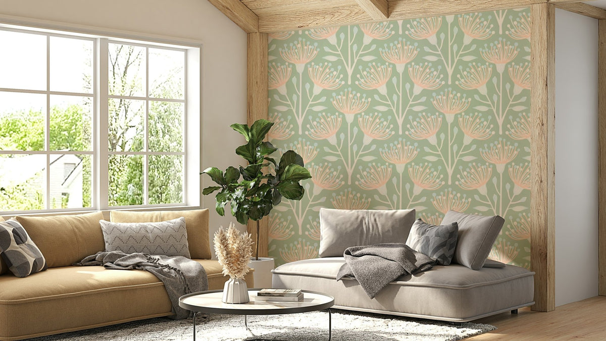 The wall mural is installed on a feature wall in a bedroom or nursery. GD2792


