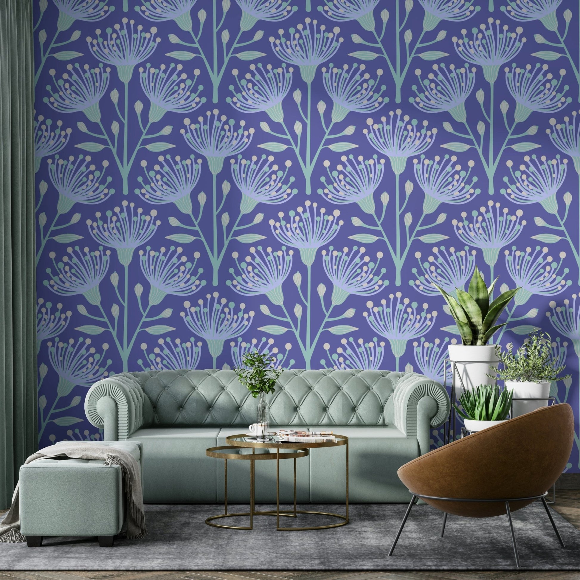 The pattern has a modern and serene feel.

