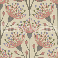 The Eucalyptus Floral mural gives the space a natural, quiet touch.

