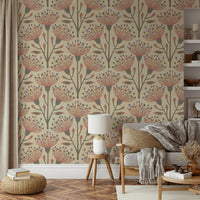The design features eucalyptus leaves and subtle floral shapes.


