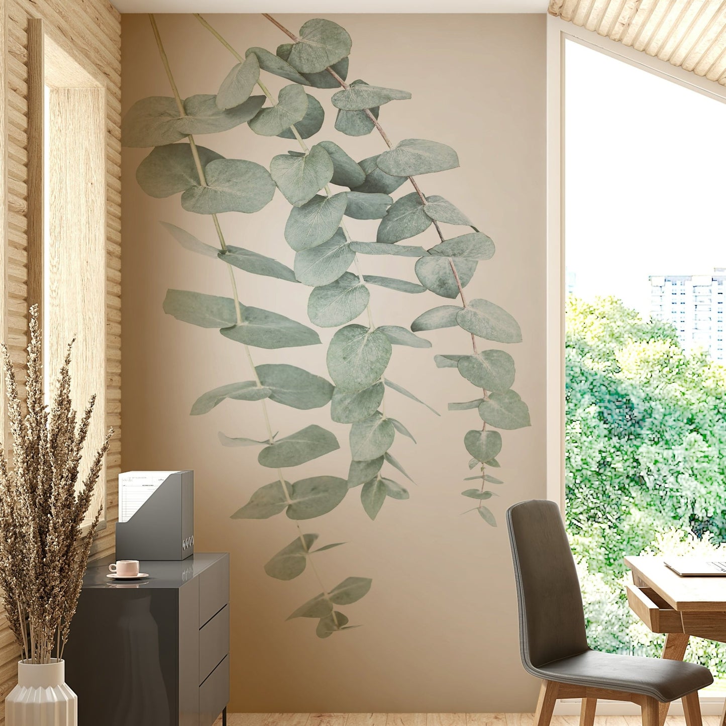 Artistic rendering of eucalyptus foliage.

