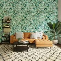 Watercolor foliage wall design

