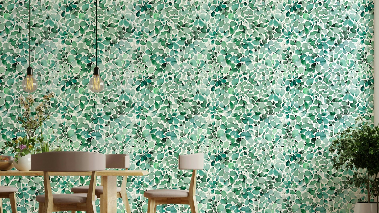 Eucalyptus leaves wall mural


