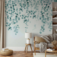 Hanging eucalyptus leaves wall art

