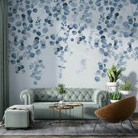 Hanging blue eucalyptus wall mural


