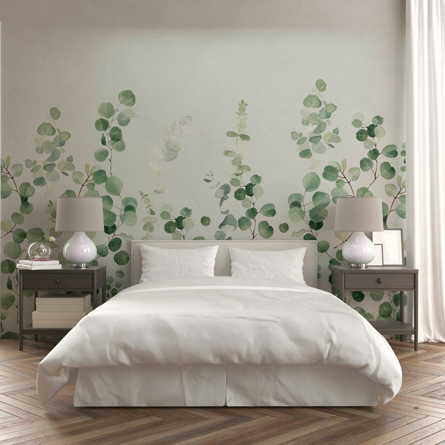 Eucalyptus greenery wall mural print

