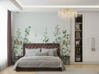 Eucalyptus leaf pattern wall mural

