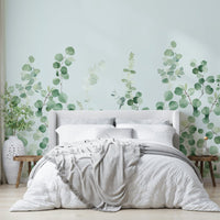 Botanical eucalyptus wall wallpaper

